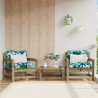 Chaises de jardin lot de 2 bois de pin imprégné 534687534687