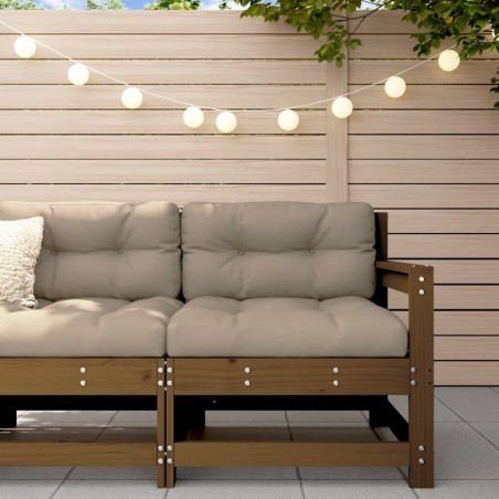Canapé d'angle marron miel bois de pin solide 534689534689