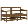 Canapés d'angle de jardin 2 pcs marron miel bois de pin solide 534698534698