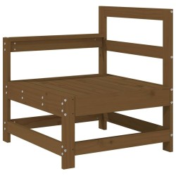 Canapés d'angle de jardin 2 pcs marron miel bois de pin solide 534698534698