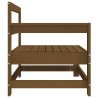 Canapés d'angle de jardin 2 pcs marron miel bois de pin solide 534698534698