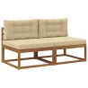 Sofa de milieu extérieur 2 Pièce Naturel Bois d'Acacia Massif 534706534706