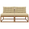Sofa de milieu extérieur 2 Pièce Naturel Bois d'Acacia Massif 534706534706