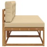 Sofa de milieu extérieur 2 Pièce Naturel Bois d'Acacia Massif 534706534706