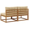 Sofa de milieu extérieur 2 Pièce Naturel Bois d'Acacia Massif 534706534706