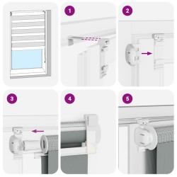 Store zèbre noir 65x200 cm largeur du tissu 60,9 cm polyester 534728534728