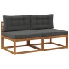 Sofa de milieu extérieur 2 Pièce Naturel Bois d'Acacia Massif 534734534734