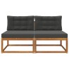Sofa de milieu extérieur 2 Pièce Naturel Bois d'Acacia Massif 534734534734