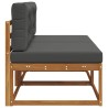Sofa de milieu extérieur 2 Pièce Naturel Bois d'Acacia Massif 534734534734