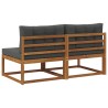Sofa de milieu extérieur 2 Pièce Naturel Bois d'Acacia Massif 534734534734