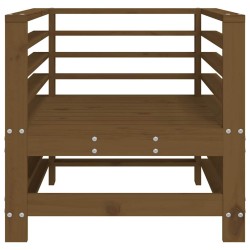 Chaises de jardin lot de 2 marron miel bois massif de pin 534741534741