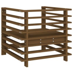 Chaises de jardin lot de 2 marron miel bois massif de pin 534741534741