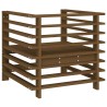 Chaises de jardin lot de 2 marron miel bois massif de pin 534741534741