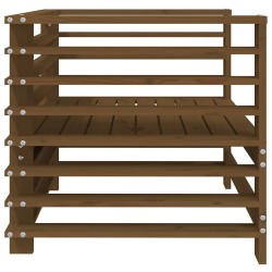 Chaises de jardin lot de 2 marron miel bois massif de pin 534741534741