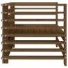 Chaises de jardin lot de 2 marron miel bois massif de pin 534741534741