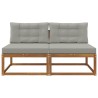 Sofa de milieu extérieur 2 Pièce Naturel Bois d'Acacia Massif 534747534747