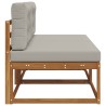 Sofa de milieu extérieur 2 Pièce Naturel Bois d'Acacia Massif 534747534747