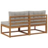 Sofa de milieu extérieur 2 Pièce Naturel Bois d'Acacia Massif 534747534747