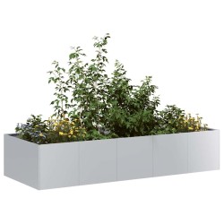 Jardinière 200x80x40 cm acier galvanisé 534764534764