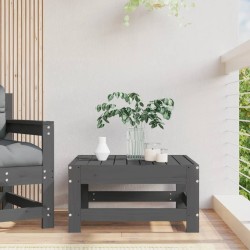 Repose-pied de jardin gris bois de pin massif 534812534812