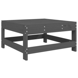 Repose-pied de jardin gris bois de pin massif 534812534812