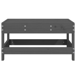 Repose-pied de jardin gris bois de pin massif 534812534812