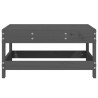 Repose-pied de jardin gris bois de pin massif 534812534812