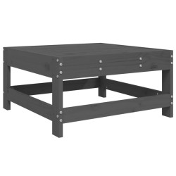 Repose-pied de jardin gris bois de pin massif 534812534812