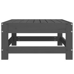 Repose-pied de jardin gris bois de pin massif 534812534812