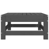 Repose-pied de jardin gris bois de pin massif 534812534812
