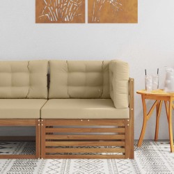 Canapé d'angle extérieur Bois d'Acacia Massif Naturel 534851534851