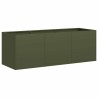 Jardinière vert olive 120x40x40 cm acier laminé à froid 534867534867