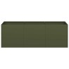 Jardinière vert olive 120x40x40 cm acier laminé à froid 534867534867