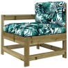 Salon de jardin 3 pcs avec coussins bois de pin imprégné 534870534870