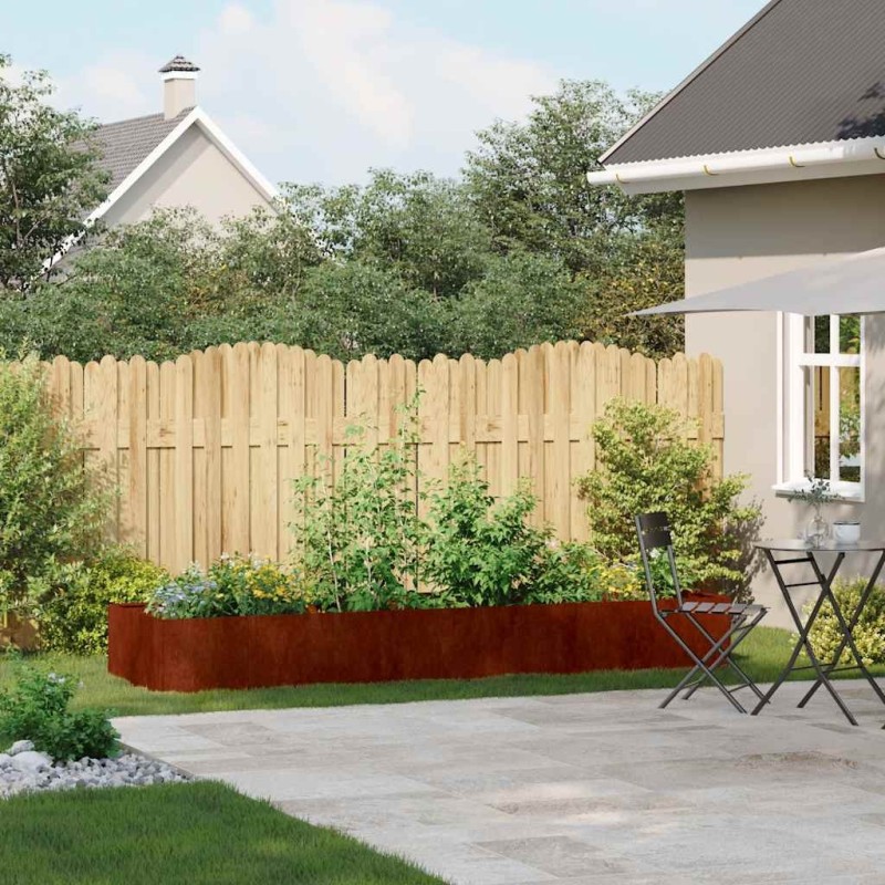 Jardinière rouillé 280x80x40 cm acier inoxydable 534886534886