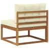 Sofa de milieu extérieur Bois d'Acacia Massif Naturel 534897534897