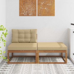 Unité de canapé sectionnel 2 Pièce Naturel Bois d'Acacia Massif 534906534906