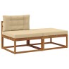 Unité de canapé sectionnel 2 Pièce Naturel Bois d'Acacia Massif 534906534906