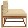 Unité de canapé sectionnel 2 Pièce Naturel Bois d'Acacia Massif 534906534906