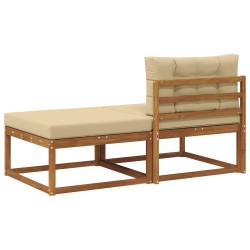 Unité de canapé sectionnel 2 Pièce Naturel Bois d'Acacia Massif 534906534906