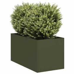 Jardinière vert olive 40x80x40 cm acier laminé à froid 534909534909