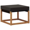 Pouf d'Extérieur Bois d'acacia massif et tissu Textilène 534911534911