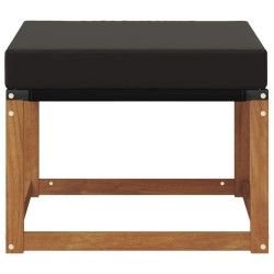 Pouf d'Extérieur Bois d'acacia massif et tissu Textilène 534911534911
