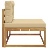 Canapé d'extérieur extrémité Naturel 115 x 83 x 73 cm 534912534912