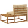 Canapé d'extérieur extrémité Naturel 115 x 83 x 73 cm 534912534912