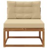 Sofa de milieu extérieur Bois d'Acacia Massif Naturel 534918534918