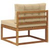 Sofa de milieu extérieur Bois d'Acacia Massif Naturel 534918534918