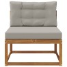 Sofa de milieu extérieur Bois d'Acacia Massif Naturel 534940534940