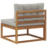 Sofa de milieu extérieur Bois d'Acacia Massif Naturel 534940534940