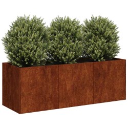 Jardinière rouillé 120x40x40 cm acier inoxydable 534956534956